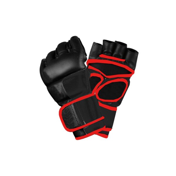 MMA Mitts, schwarz/rot, COMBAT