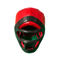 Kopfschutz, rot/schwarz, Platikgitter, CE