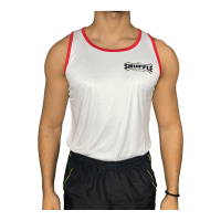 Box Shirt, weiß/rot, 100% Polyester, Marke: SHUFFLE