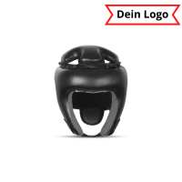 Kopfschutz, schwarz, angeähte Kopfdecke, personalisiert