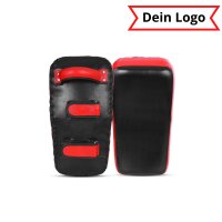 Arm Mitt, schwarz/rot, Leder, gekrümmt, personalisiert