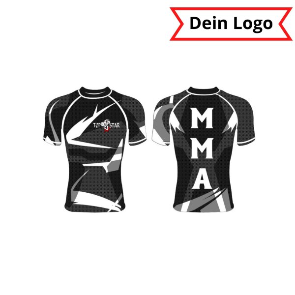 Rash Guard, Schnee-Camouflage, personalisiert