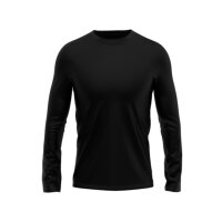T-Shirt, Langarm, Farbe: Schwarz, 190g, Rundhals,100%...