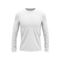 T-Shirt, Langarm, Farbe: Weiß, 190g, Rundhals,100%...