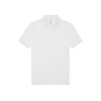 Polo Shirt, Farbe: Weiß, 180g, Rundhals,100% Baumwolle