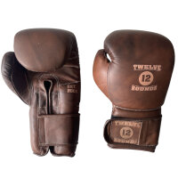 Boxhandschuhe, 12 ROUNDS, Leder, Vintage Braun