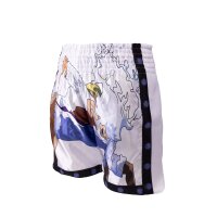 Anime Athletics Muay Thai Short - Weiß/Schwarz, HEARTBEAT