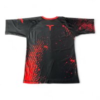 Rashguard, 280GSM, schwarz/rot, kurzarm, MODELL: COMBAT...