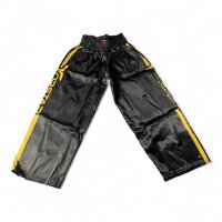 Kickboxhose, 100% Satin, schwarz/gold: MODELL: GOLDEN GLORY