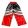 Kickboxhose, 100% Satin, schwarz/rot, MODELL: RED HAWK