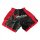 Kick-Thai-Box Shorts, 100% Satin, schwarz/rot mit roten Mesh, MODELL: BLOOD STYLE