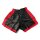 Kick-Thai-Box Shorts, 100% Satin, schwarz/rot mit roten Mesh, MODELL: BLOOD STYLE