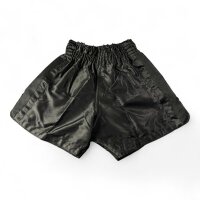Kick-Thai-Box Shorts, 100% Satin, komplett schwarz,...