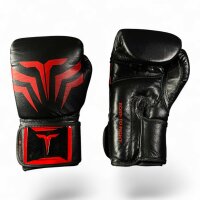 Boxhandschuhe, schwarz/rot, Premium Leder, MODELL: BLACK...