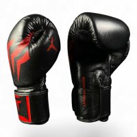 Boxhandschuhe, schwarz/rot, Premium Leder, MODELL: BLACK SHADOW