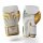 Boxhandschuhe, weiß/gold, Premium Leder, MODELL: WHITE DIAMOND