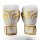 Boxhandschuhe, weiß/gold, Premium Leder, MODELL: WHITE DIAMOND