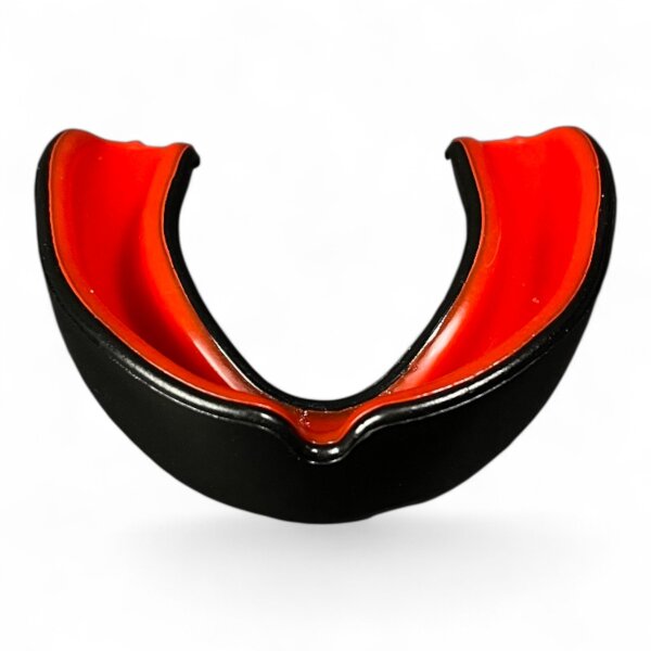 Premium Zahnschutz, Somo Gel Material, schwarz/rot, MODELL JAWLOCK