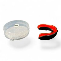 Premium Zahnschutz, Somo Gel Material, schwarz/rot, Größe SR, MODELL JAWLOCK