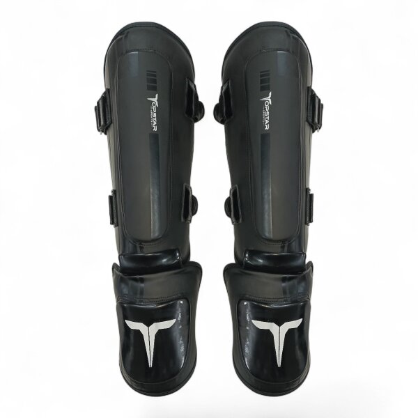 Premium Schienbein-Spannschoner, schwarz, MODELL: NIGHTFALL
