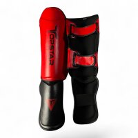 Premium Schienbein-Spannschoner, rot/schwarz, MODELL: RED...