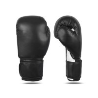 Boxhandschuhe, schwarz/weiß, Kunstleder, LION...