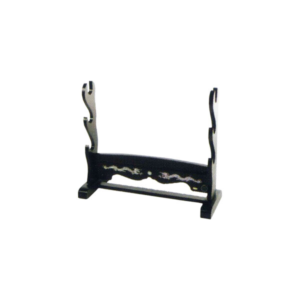 Tisch-Schwert-Ständer, schwarz, Holz, horizontal, für 3 St.