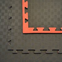 Trainings-Wendematte, rot/schwarz, 20mm Dicke, 1 x 1m