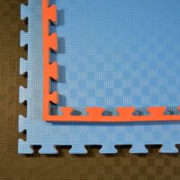 Trainings-Wendematte, rot/blau, 40mm Dicke 1 x 1m