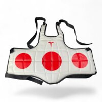 TKD Wendeweste, weiß, PU, m. Punkten