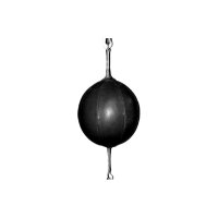 Doppelendball, schwarz, Leder, handgenäht