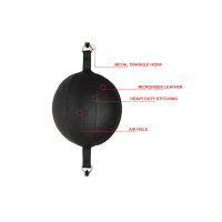 Doppelendball, schwarz, Kunstleder, handgenäht