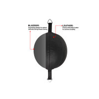 Doppelendball, schwarz, Kunstleder, handgenäht