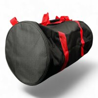 Rollen-Sporttasche, schwarz, rund, TAEKWONDO-Aufdruck