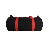 Rollen-Sporttasche, schwarz, rund, YING&YANG-Aufdruck