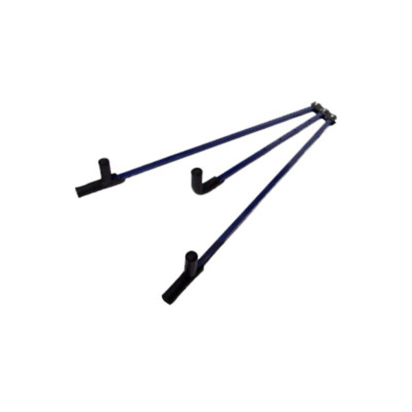 Beinstretcher, blau, Metall, einfach, ungepolstert