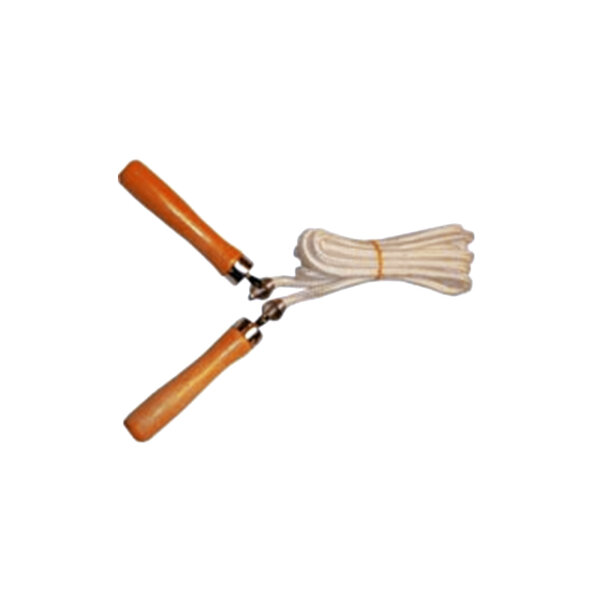 Springseil, weiß, Nylon, Holzgriffe, 240cm