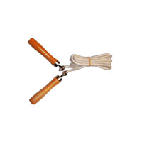 Springseil, weiß, Nylon, Holzgriffe, 240cm