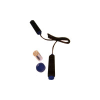 Springseil, schwarz, Nylon, mit Gewichten, 300cm