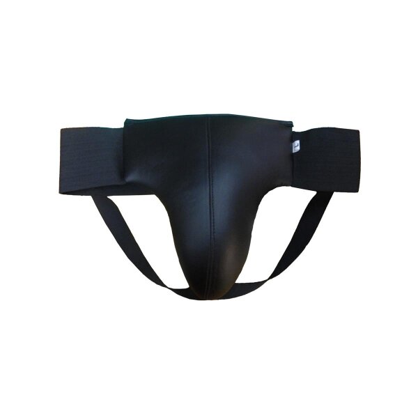 Tief-Leistenschutz f. Herren, schwarz, PU
