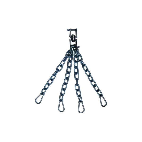 Haken, mit 4 Ketten, massive Stahlvariante