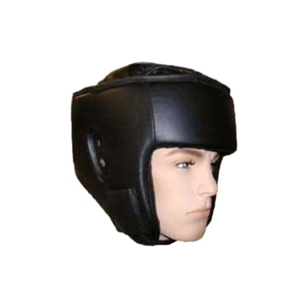 Kopfschutz, schwarz, Kunstleder