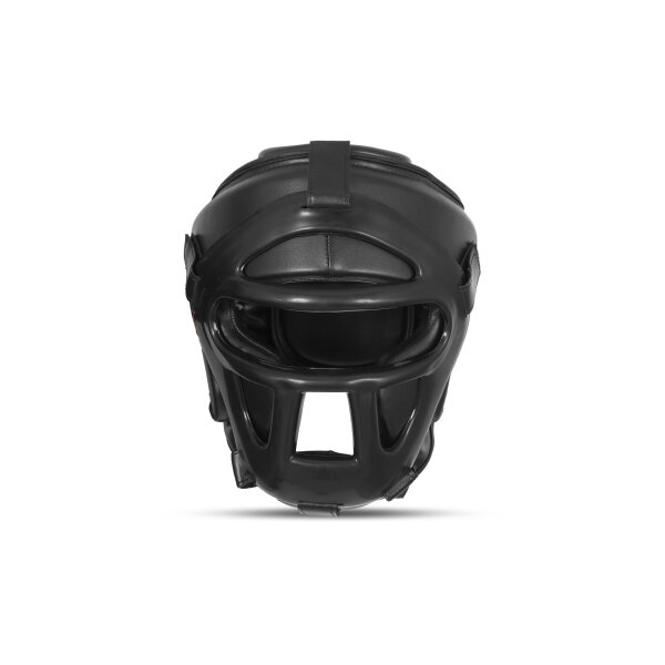 Kopfschutz, schwarz, m. Plastik-Gitter
