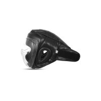 Kopfschutz, schwarz, m. Plexiglasvisier