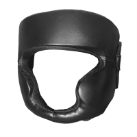 Kopfschutz, schwarz, Kunstleder