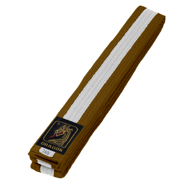 Budo Gürtel, braun/weiß/braun