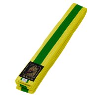 Budo Gürtel, gelb/grün/gelb