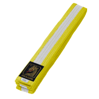 Budo Gürtel, gelb/weiß/gelb