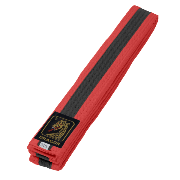 Budo Gürtel, rot/schwarz/rot