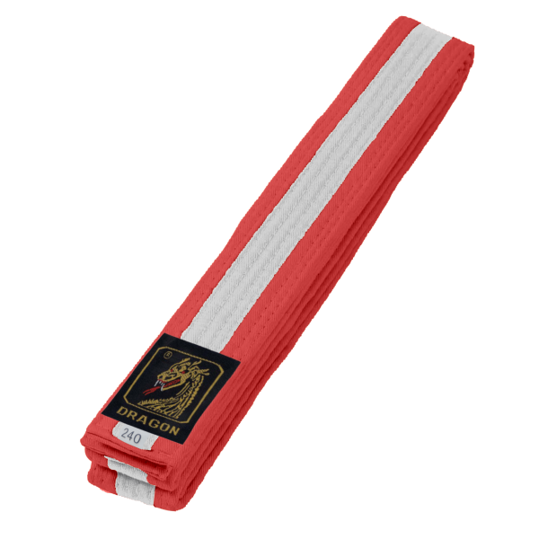 Budo Gürtel, rot/weiß/rot